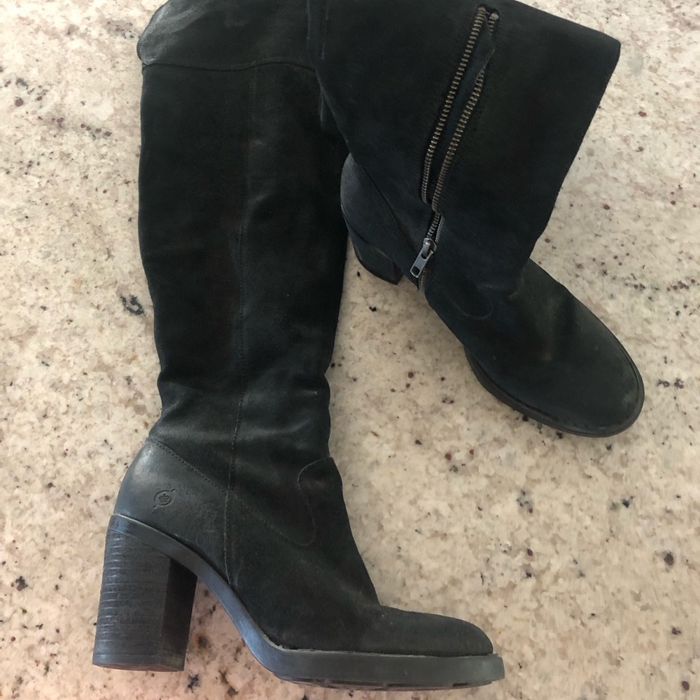 Born size 9 knee high suede boots
